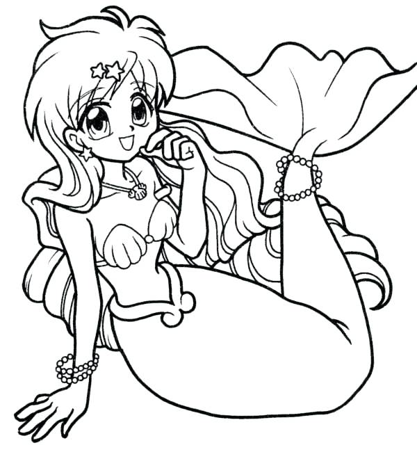 600x650 Anime Mermaid Coloring Pages Coloring Pages Mermaid Coloring Pages