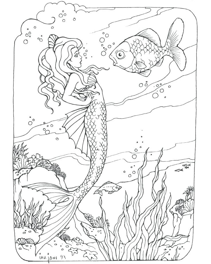 Anime Mermaid Coloring Pages at GetDrawings | Free download