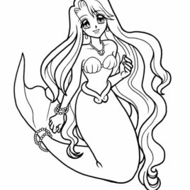 268x268 Mermaid Coloring Pages For Kids All About Coloring Pages