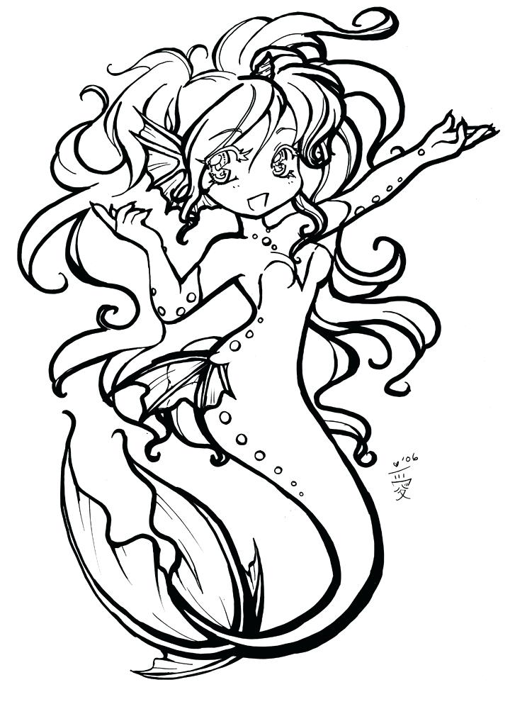 727x1000 Printable Mermaid Coloring Pages For Kids Anime Mermaid Coloring