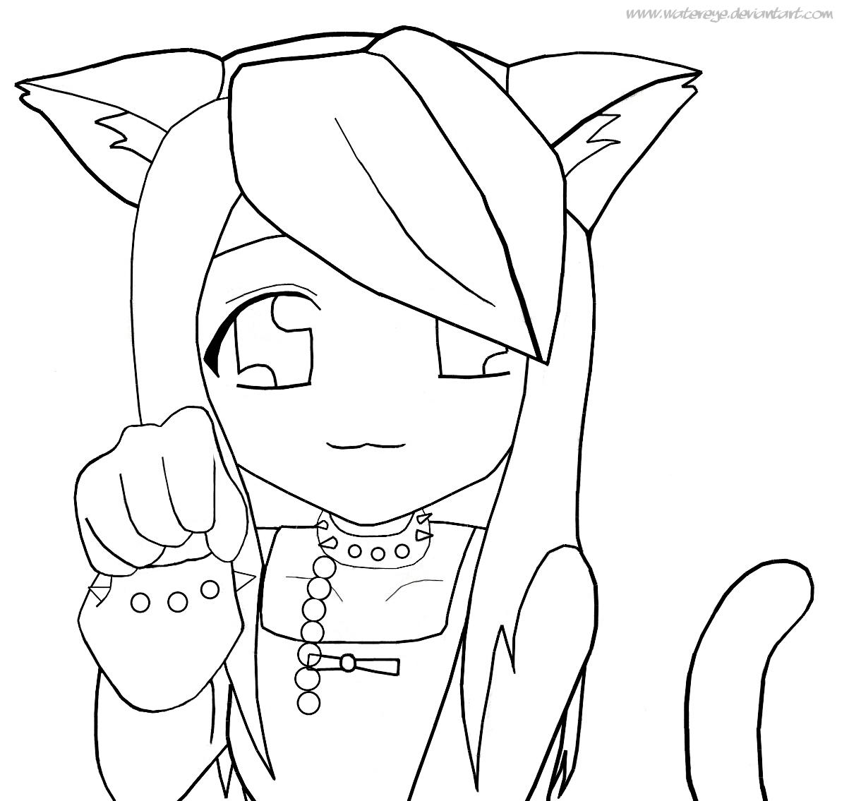 1203x1135 Cat Girl Coloring Pages