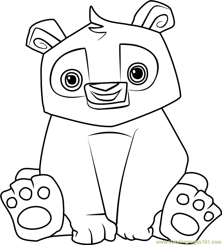 726x800 Panda Animal Jam Coloring Page