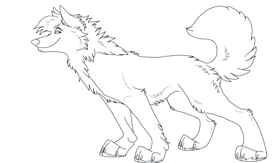 940x564 Coloring Pages Pdf Of A Wolf Pup Anime Man Wo