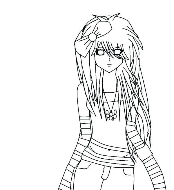 600x654 Anime School Girl Coloring Pages Page Google Search