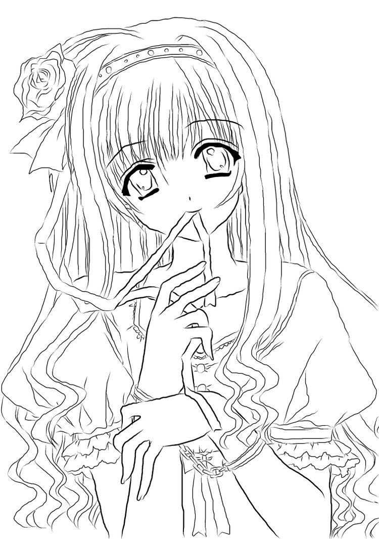 750x1066 Awesome Anime Magical Girl Coloring Pages