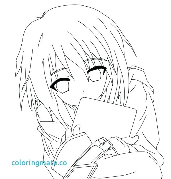 600x625 Cute Anime Coloring Pages To Print Packed With Brilliant Girl Free