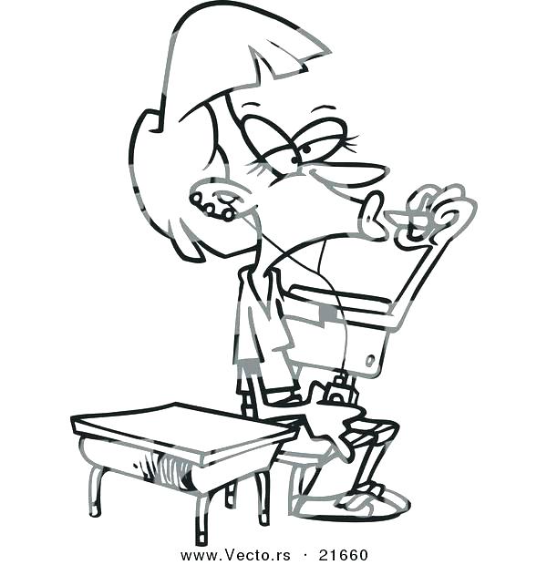 600x620 School Girl Coloring Pages Pplying Anime School Girl Coloring