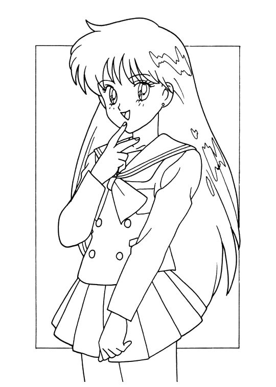540x756 Anime Schools Girls Coloring Pages For Adults