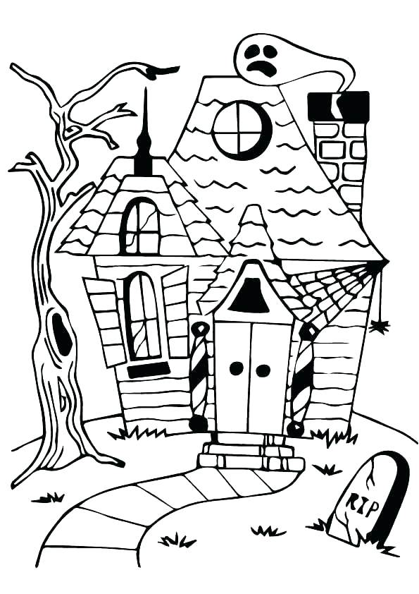 595x842 Vampire Coloring Pages Spooky House Coloring Pages As Well As
