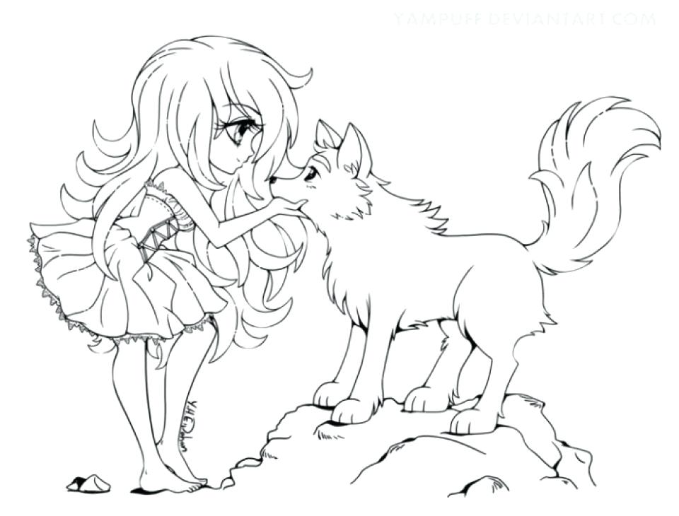 960x730 Coloring Pages Wolf Get This Free Printable Anime Wolf Girl