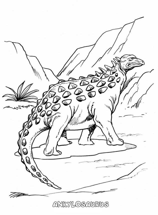 632x861 Ankylosaurus Coloring Pages