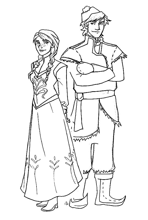 600x890 Disney Princess Anna And Kristoff Coloring Pages Disney Princess