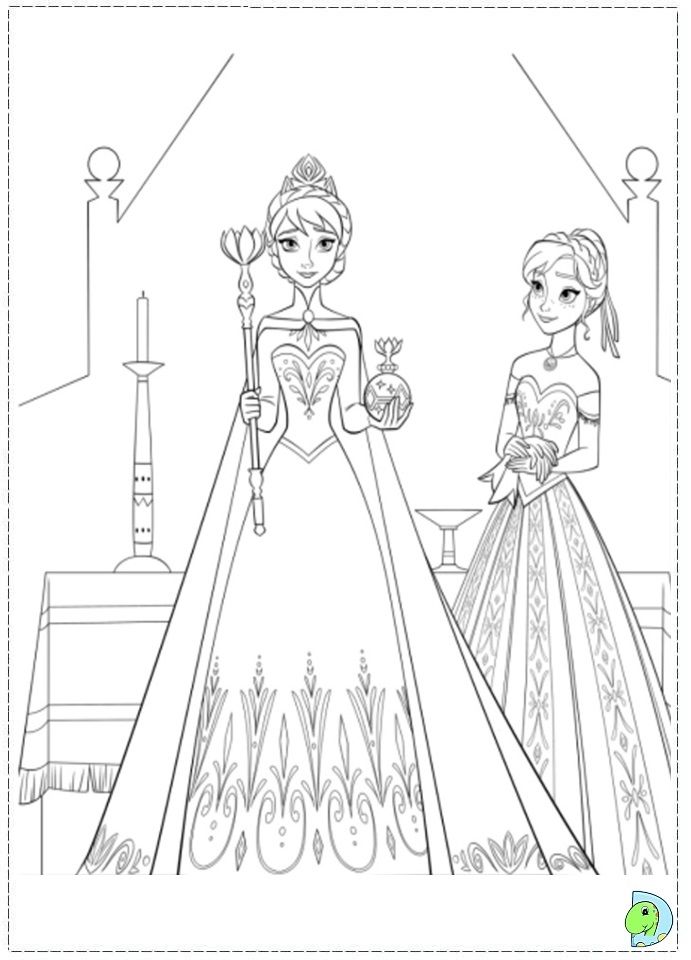 691x960 Frozen Coloring Pages Anna And Kristoff