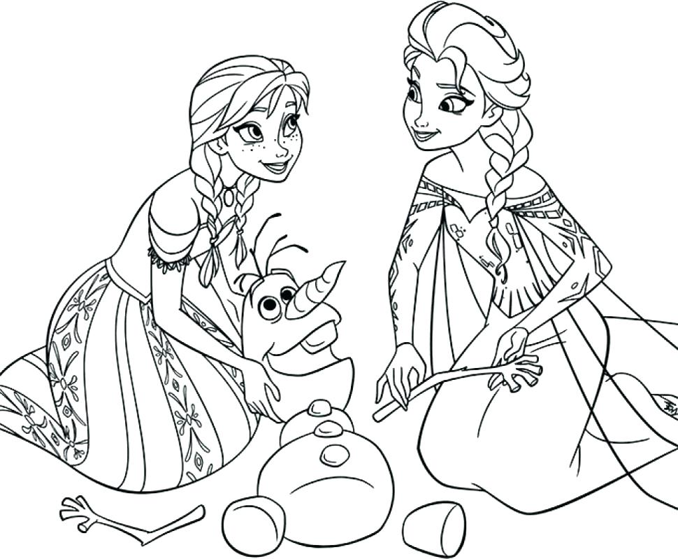 970x799 Frozen Elsa And Anna Coloring Pages Printable Color Sheets