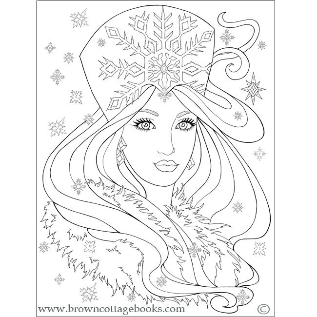 650x650 Snowmaiden Girl Drawings Coloring