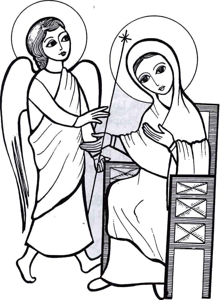 704x960 The Annunciation Coloring Page Beautiful Catholic