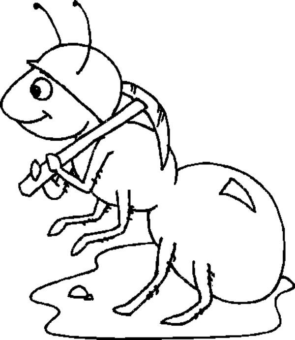 600x691 Grasshopper And Ant Coloring Page