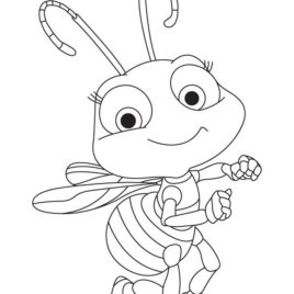 268x268 Cute Ant Coloring Page Kids Drawing And Coloring Pages