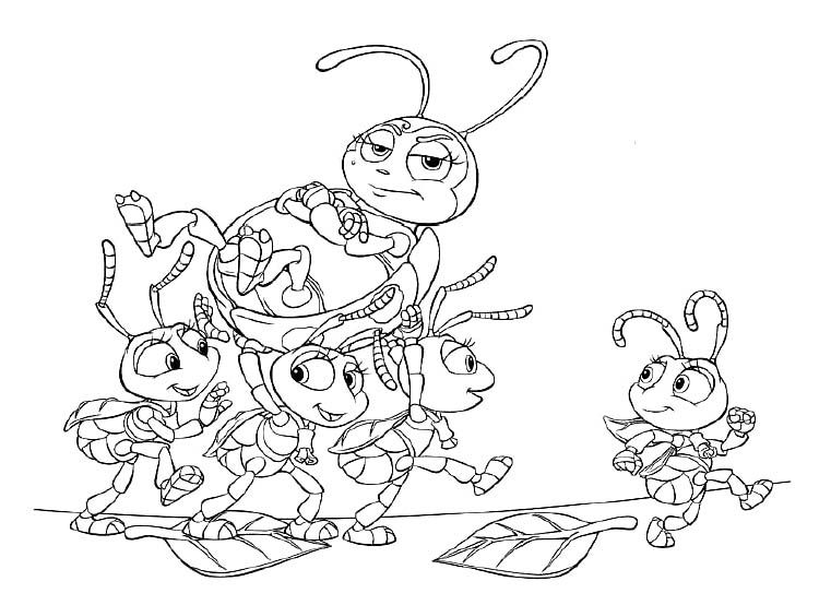 761x554 Ladybug With The Small Ant Coloring Pages Coloring Pages