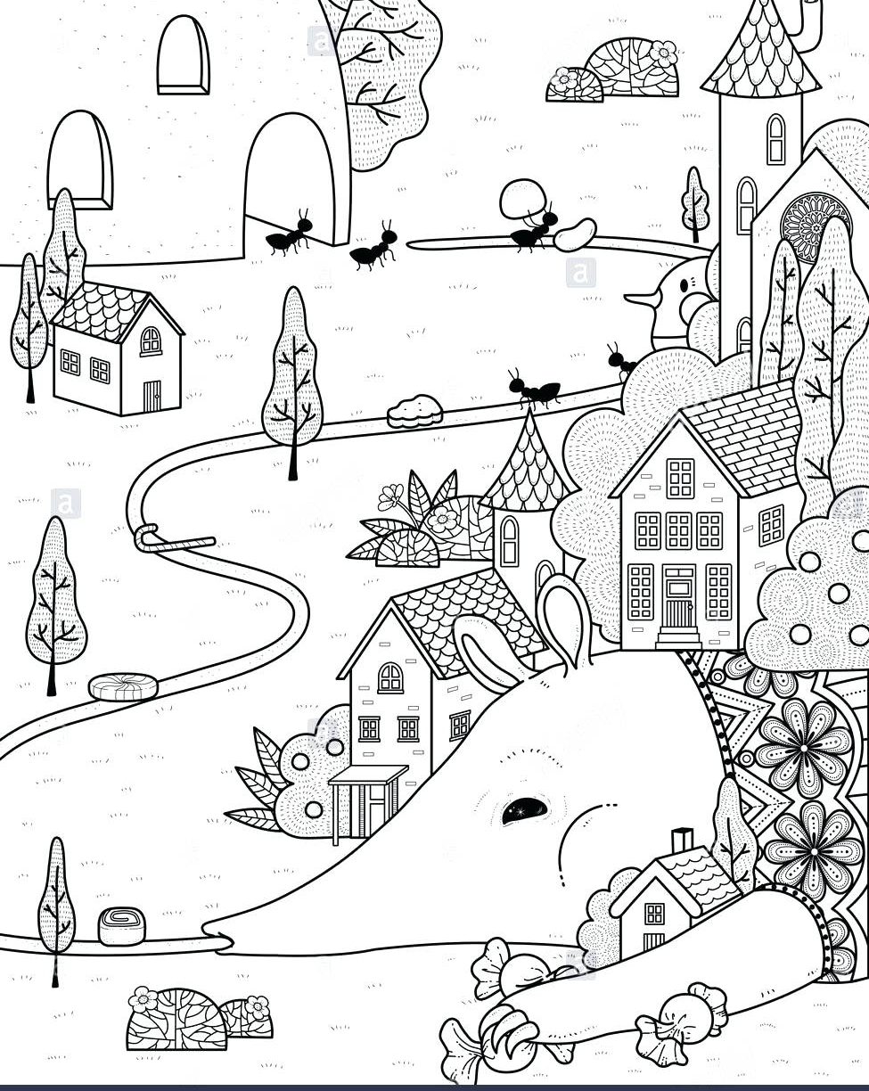 975x1224 Baby Anteater Coloring Page Panda For Kids Pages Free High Quality