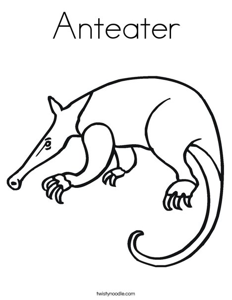 468x605 Anteater Coloring Page