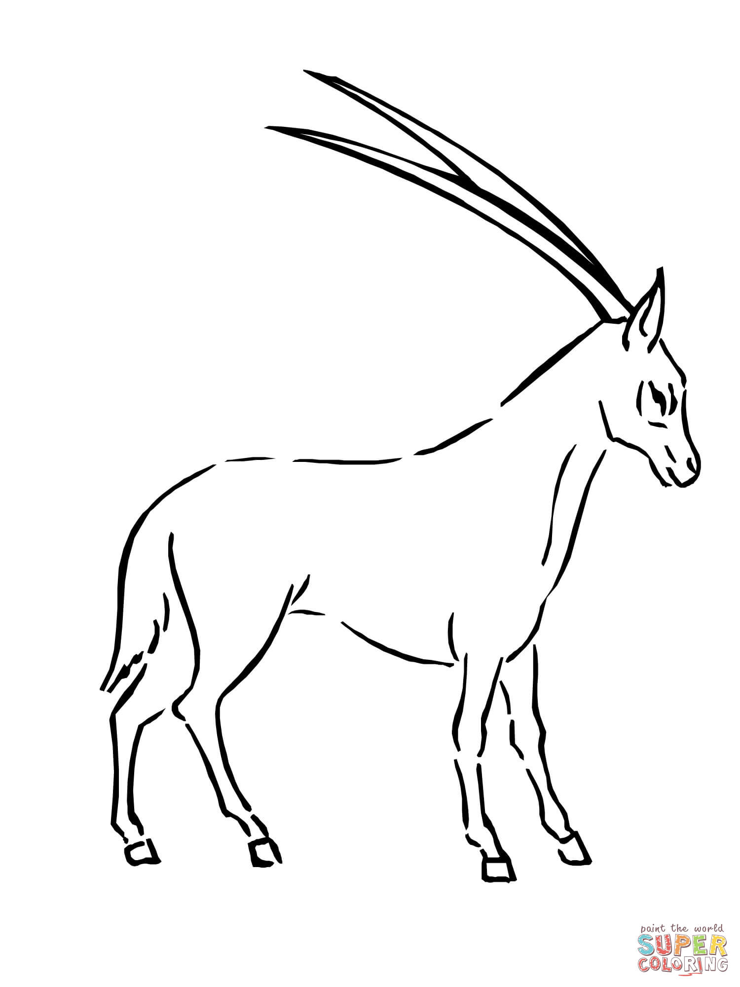 1500x2000 Saiga Coloring Page Free Printable Wildebeest And African Animals