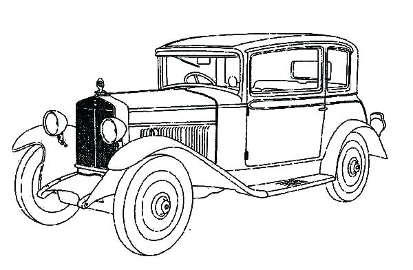 600x392 Classic Car Coloring Pages Printable Classic Car Coloring Pages