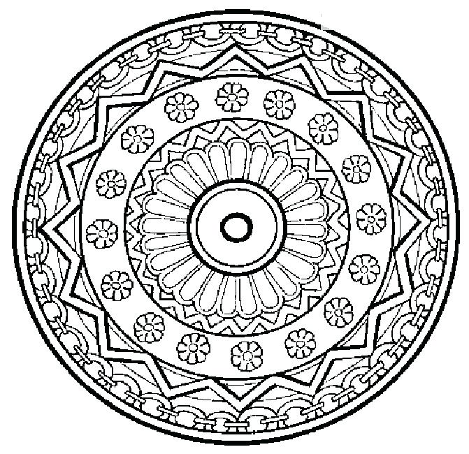 671x650 Coloring Therapy For Anxiety Coloring Pages Of Mandala To Print