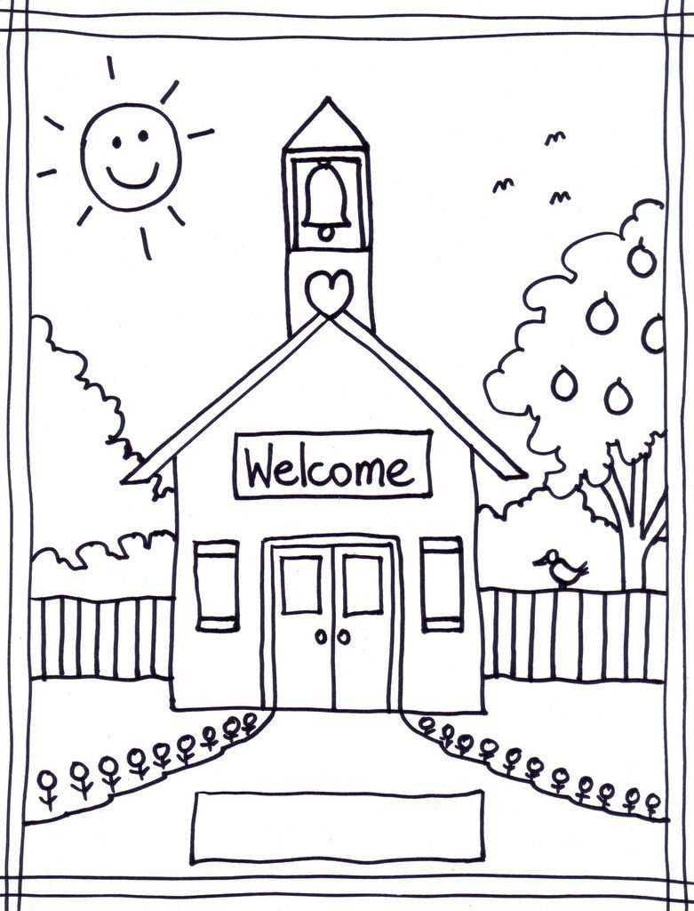 781x1024 School Building Coloring Pages Wecoloringpage New