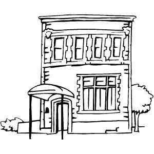 300x300 Apartment Building Coloring Page