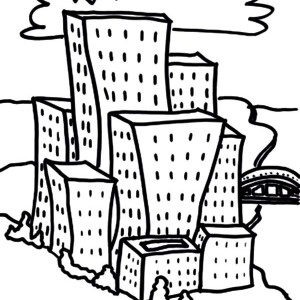 300x300 Cartoon City Apartment Coloring Pages Best Place To Color