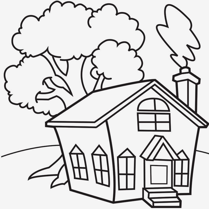 842x842 House Coloring Pages Free Printable House Coloring Pages