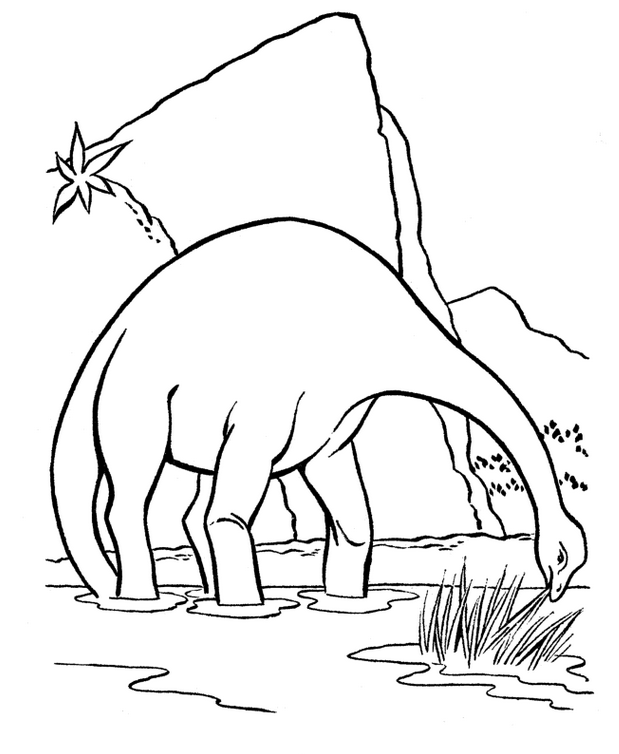 619x754 Apatosaurus Coloring Book