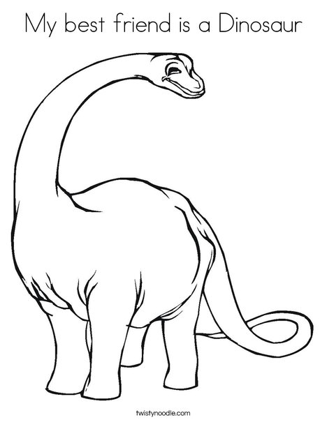 468x605 My Best Friend Is A Dinosaur Coloring Page