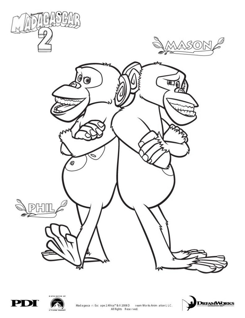 791x1024 Sad Chimpanzee Coloring Page Free Printable Animals Book To Color