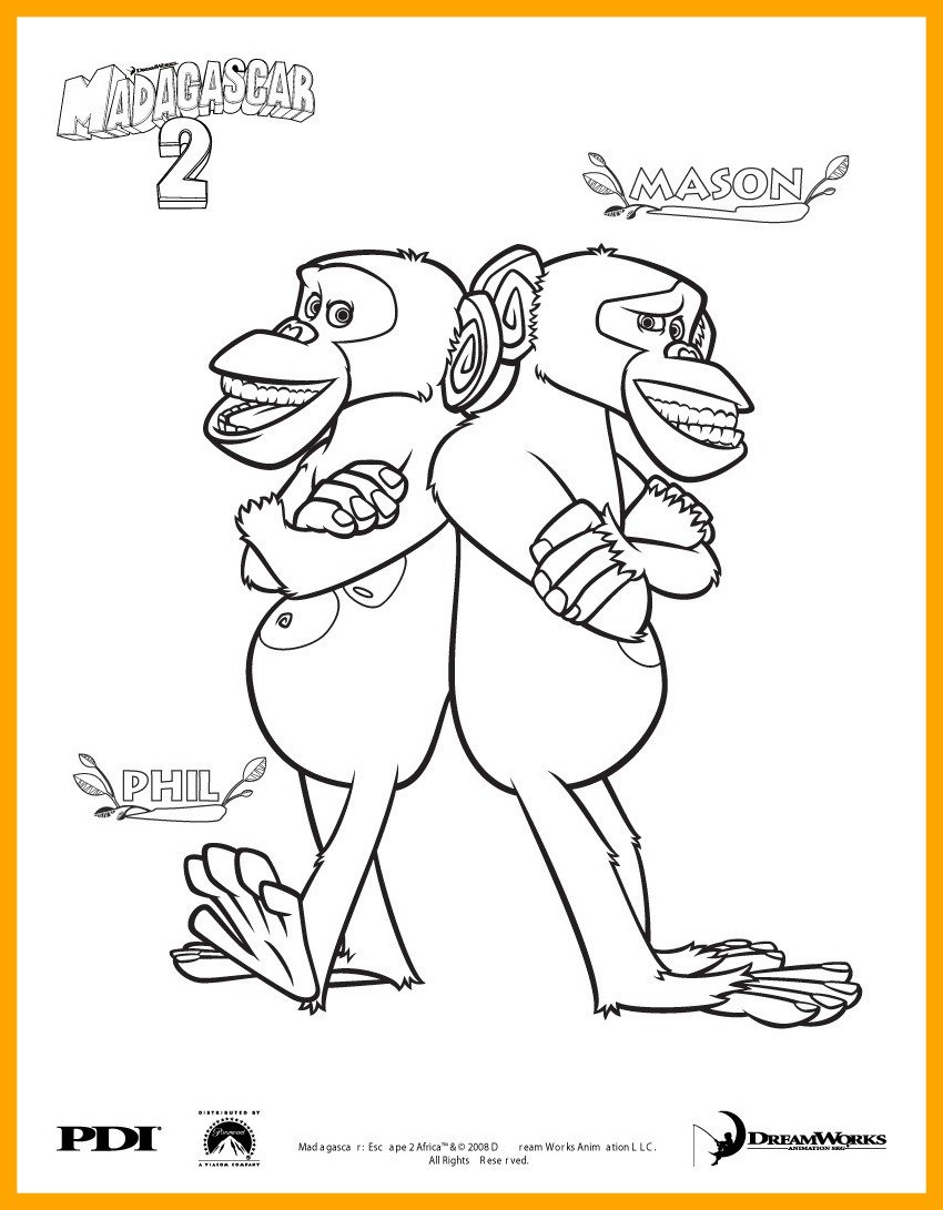 850x1091 The Best Madagascar Chimpanzee Coloring Pages Famous Pic