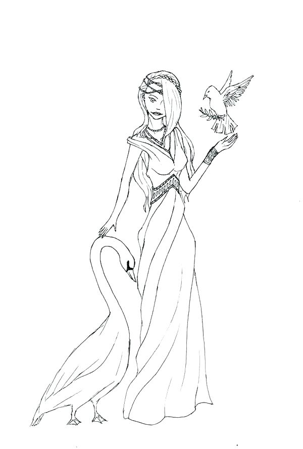 600x889 Aphrodite Coloring Pages