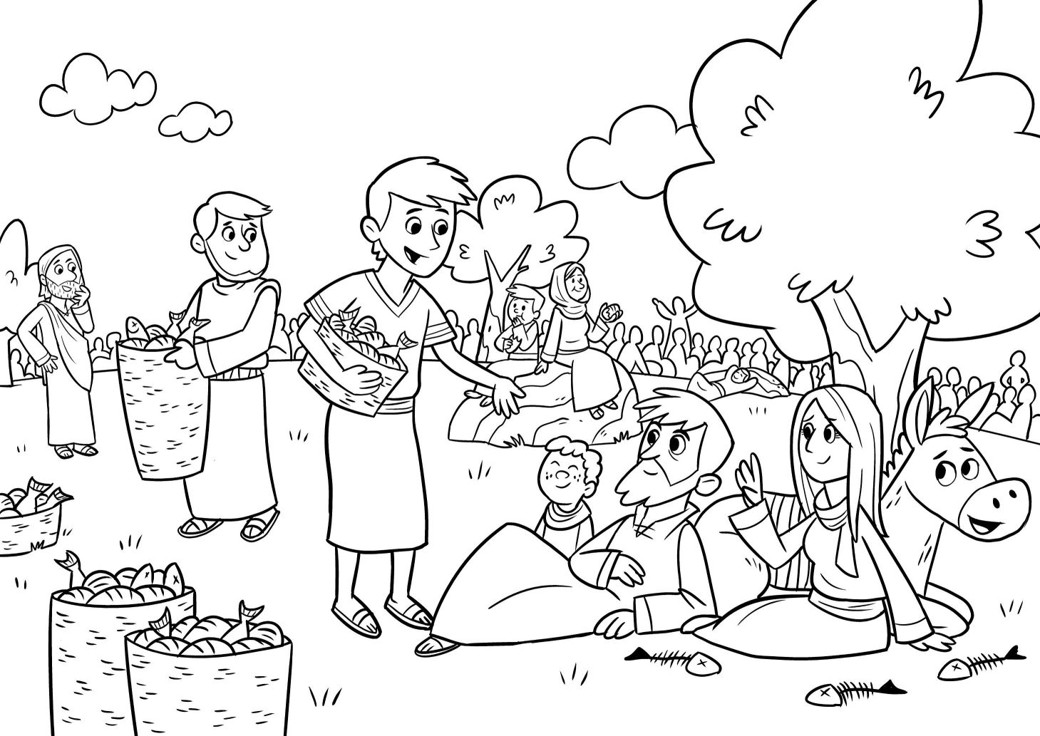 1459x1033 Unbelievable Jesus Feeds Bible App For Kids Story The Big Picnic