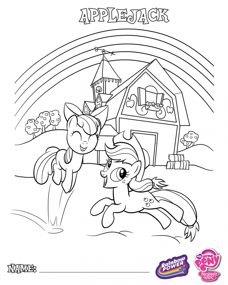 728x910 Coloring Book My Little Pony Applejack And Applebloom Coloring