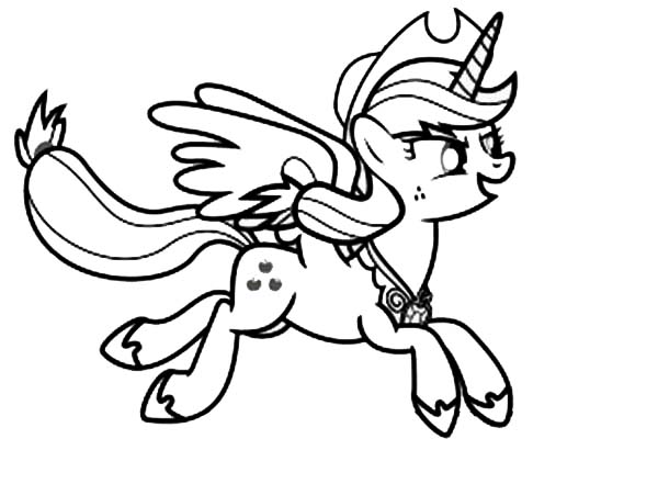 600x441 Apple Bloom Coloring Pages My Little Pony Applejack