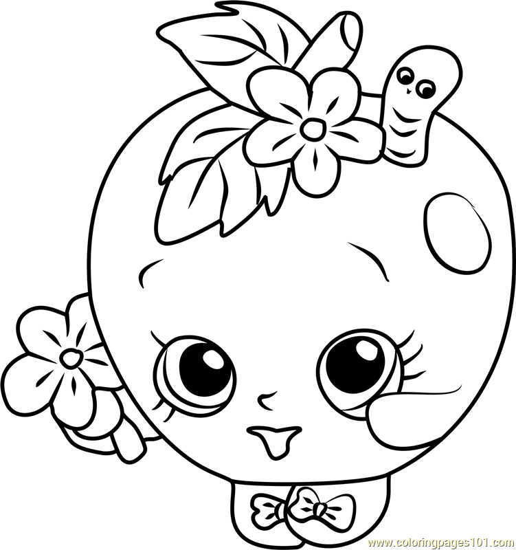 751x800 Apple Blossom Shopkins Coloring Page