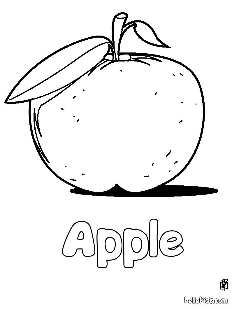 820x1060 Apple Coloring Pages