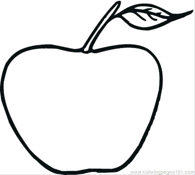 650x583 Apple Color Pages Full Piece Apple Coloring Pages Printable