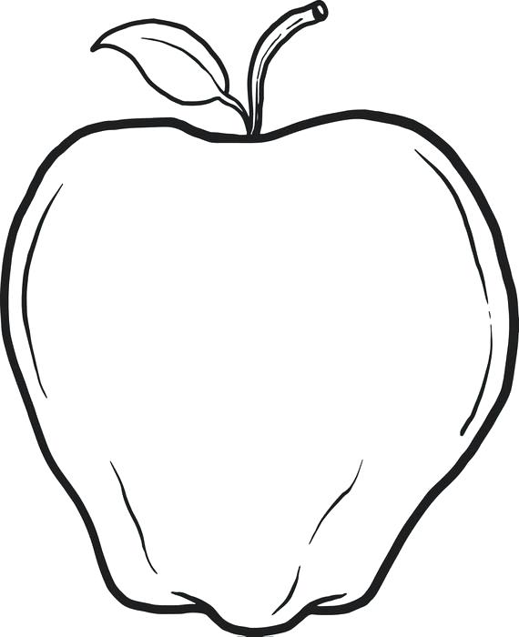 570x700 Apple Coloring Pages Coloring Fruit Colouring Pages Pdf