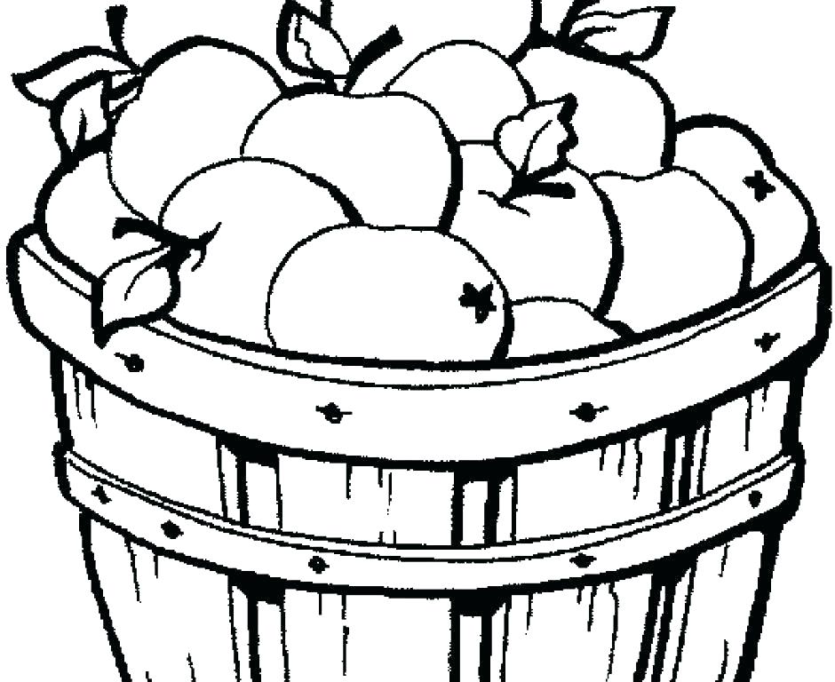 940x768 Apple Coloring Pages Applejack Page Of An Fruits For Kindergarten