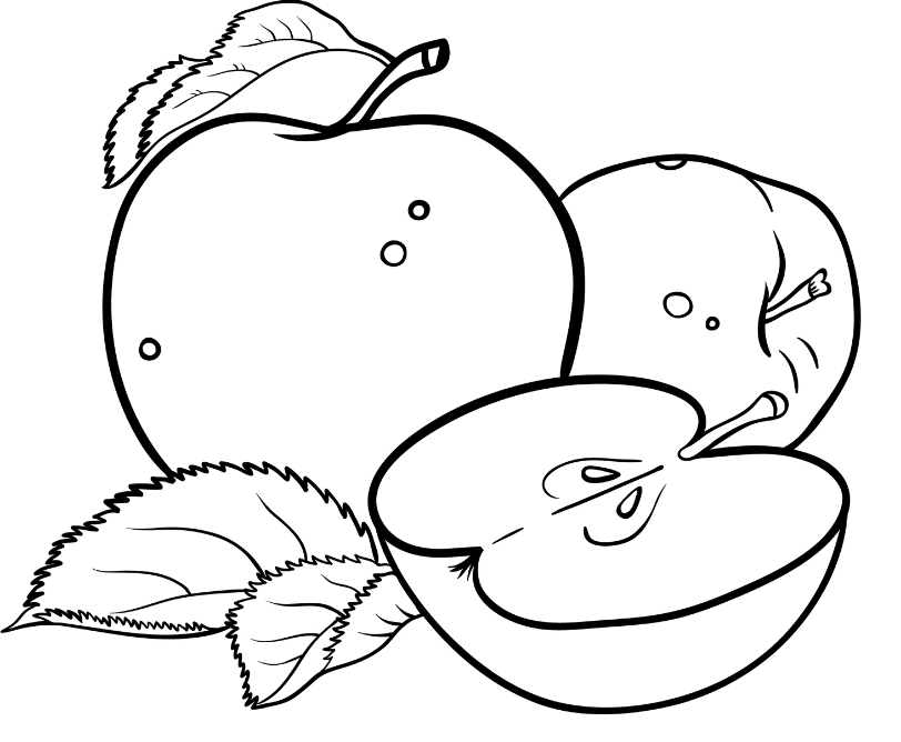 Apple Coloring Pages For Kindergarten at GetDrawings | Free download