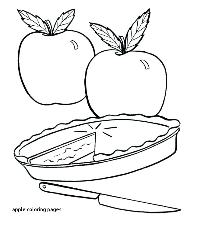 650x736 Apple Coloring Pages Three Apple Colouring Page Fruit Coloring