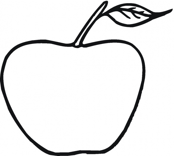 585x525 Apple Coloring Pages For Preschoolers