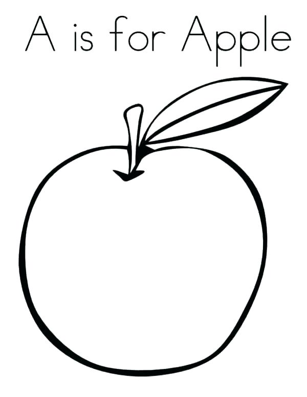 600x776 Apple Pictures To Color Also Apple Color Pages Free Printable