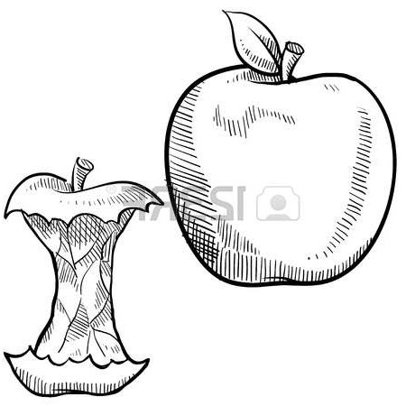 450x450 Drawn Apple Apple Core Many Interesting Cliparts